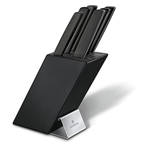  [아마존베스트]Victorinox Swiss Modern 6-Piece Knife Block Black Beech Wood Black