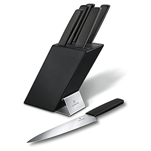  [아마존베스트]Victorinox Swiss Modern 6-Piece Knife Block Black Beech Wood Black
