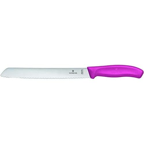  [아마존베스트]Victorinox Swiss Classic Brotmesser mit Wellenschliff, 21 cm Klinge, Rostfrei, Edelstahl, Spuelmaschinengeeignet, rosa