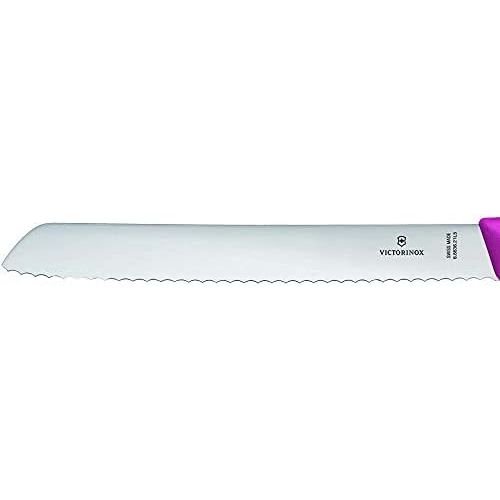  [아마존베스트]Victorinox Swiss Classic Brotmesser mit Wellenschliff, 21 cm Klinge, Rostfrei, Edelstahl, Spuelmaschinengeeignet, rosa