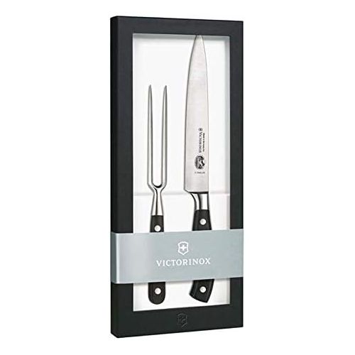  [아마존베스트]Victorinox Fully Forged Carving Set, Set of 2, Black