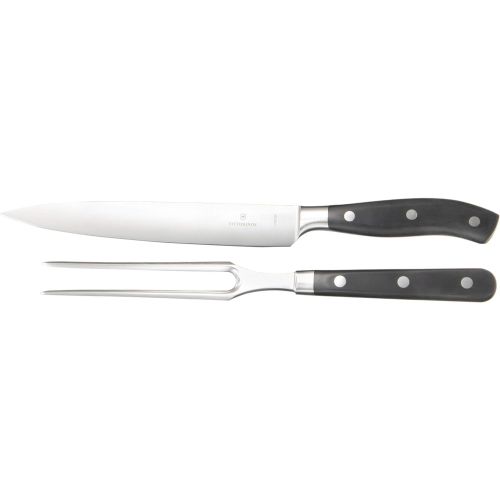  [아마존베스트]Victorinox Fully Forged Carving Set, Set of 2, Black