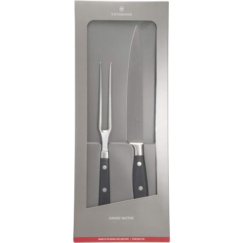  [아마존베스트]Victorinox Fully Forged Carving Set, Set of 2, Black