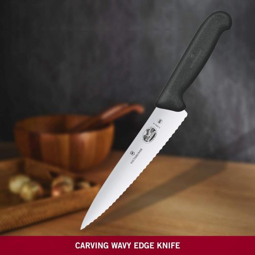  [아마존베스트]Victorinox Fibrox 5.2007.19Carving Knife Serrated Edge 19cm/7.55.2033