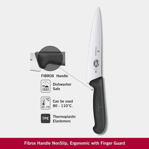  [아마존베스트]Victorinox Fibrox 5.2007.19Carving Knife Serrated Edge 19cm/7.55.2033