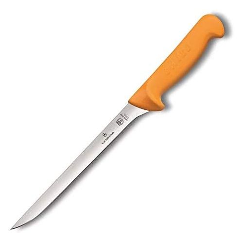  [아마존베스트]Victorinox Swibo Kitchen Knife Fish Knife Normal Cut Flex Yellow 20 cm Blade Length Knife, Steel, Black