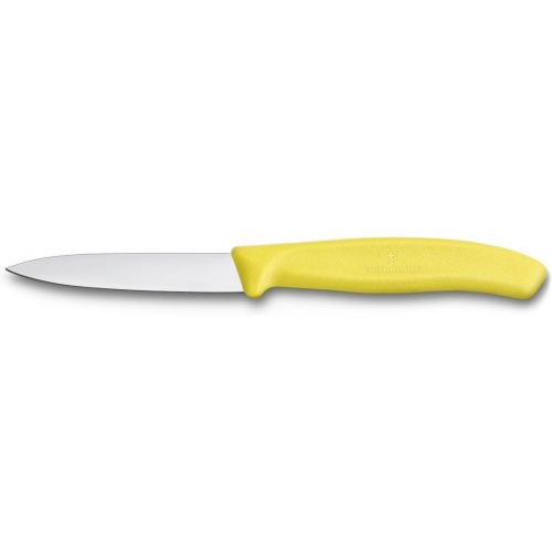  [아마존베스트]Victorinox Swiss Classic 2-Piece Vegetable Knife Set 1 x Normal Cut 1 x Serrated Edge 10 cm Blade Medium Point Yellow