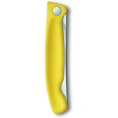  [아마존베스트]Victorinox Swiss Classic Folding Vegetable Knife, Serrated, Dishwasher Safe, Yellow, Blister Pack