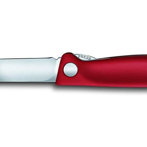  [아마존베스트]Victorinox Swiss Classic Folding Vegetable Knife, Straight Cut, Dishwasher Safe, 11 cm, Red, Blister Pack