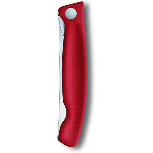  [아마존베스트]Victorinox Swiss Classic Folding Vegetable Knife, Straight Cut, Dishwasher Safe, 11 cm, Red, Blister Pack