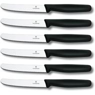 [아마존베스트]Victorinox - Steak Knives X 6 Wavy Black