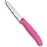 [아마존베스트]Victorinox kitchen knife for vegetables (8cm blade, non-slip handle, center point, stainless steel, dishwasher-safe), pink