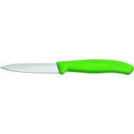 [아마존베스트]Victorinox Swiss Classic 8 cm Serrated Vegetable Knife - Medium Point - Blade Guard - Dishwasher-Safe - Set of 2, green