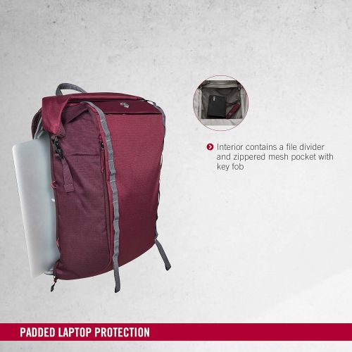  Victorinox Altmont Active Rolltop Compact Laptop Backpack, Burgundy, One Size