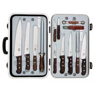 Victorinox Swiss Army Cutlery Rosewood Knife Set, Attache Case, 14-Piece