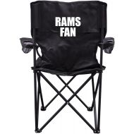 VictoryStore Outdoor Camping Chair - Rams Fan Black Folding Camping Chair with Carry B