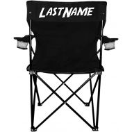 VictoryStore Outdoor Camping Chair - Custom Last Name Folding Chair- Black Camping Chair with Carry Bag (1)