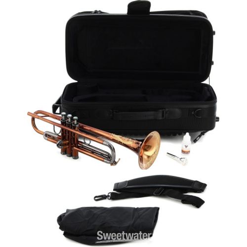  Victory Musical Instruments Revelation Series Professional Bb Trumpet - Black Nickel/Brown Gold Lacquer