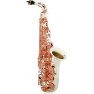 Victory Musical Instruments Revelation Series Special Edition Professional Alto Saxophone - Silver Plated/Rose Gold with 925 Neck