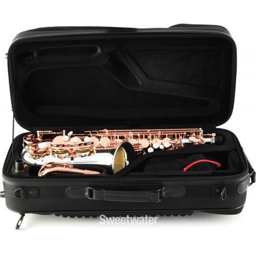  Victory Musical Instruments Revelation Series Special Edition Professional Alto Saxophone - Silver Plated/Rose Gold with 925 Neck