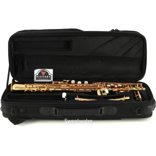  Victory Musical Instruments Revelation Series Professional Soprano Saxophone - Gold Lacquer