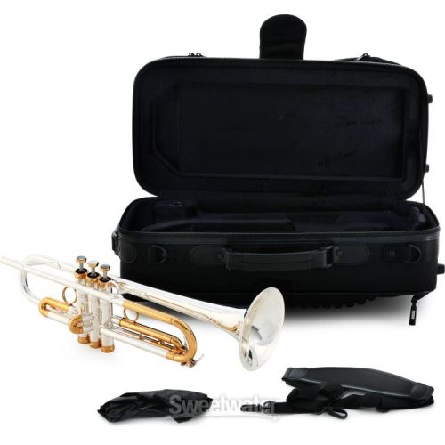  Victory Musical Instruments Special-edition Trumpet of Jesus - Silver-plated with Gold Lacquer Accents Demo