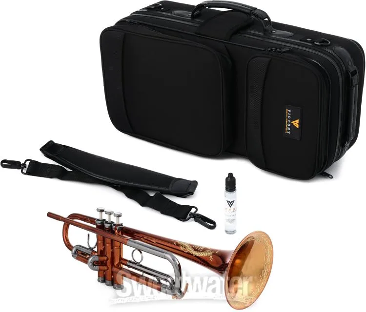  Victory Musical Instruments Revelation Series Professional Trumpet - Brown Gold and Black Nickel