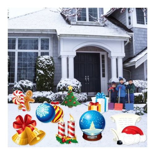  Victory Store Christmas Lawn Decoration Set of 8 - Stakes Included