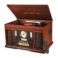 Victrola Wood 7-in-1 Nostalgic Bluetooth Record Player with PC Encoding and 3-speed Turntable