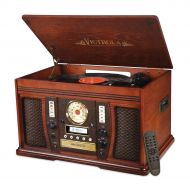 [아마존베스트]Victrola Wood 7-in-1 Nostalgic Bluetooth Record Player with PC Encoding and 3-speed Turntable