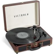 Victrola Journey+ Bluetooth Suitcase Record Player, Dark Brown (VSC-400SB-DBR-SDF)