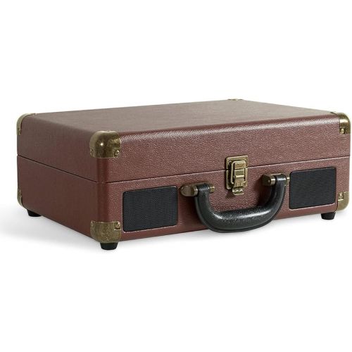  Victrola Journey+ Bluetooth Suitcase Record Player, Dark Brown (VSC-400SB-DBR-SDF)