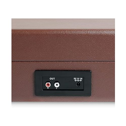  Victrola Journey+ Bluetooth Suitcase Record Player, Dark Brown (VSC-400SB-DBR-SDF)