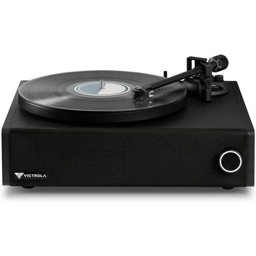  Victrola Premiere V1 Sound Bar Turntable - Premium Vinyl Record Player with Built-In Speakers (10W x2), Bluetooth and RCA Preamp Output, Supports 33-1/3 and 45 RPM Vinyl Record