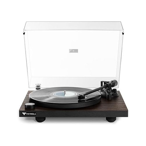  Victrola Premiere Turntable System - Includes T1 Vinyl Record Player & M1 Bookshelf Monitors, Built-In Bluetooth 5.0 Connectivity, Supports 33-1/3 and 45 RPM Vinyl Record, Wireless Music Streaming