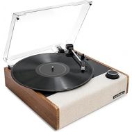 Victrola Eastwood II Record Player, Oak Finish Turntable with Speakers, Bluetooth 5.1 and Vinyl Stream Technology, Vintage Style 3-Speed Vinyl Player, Audio Technica AT-3600LA Cartridge