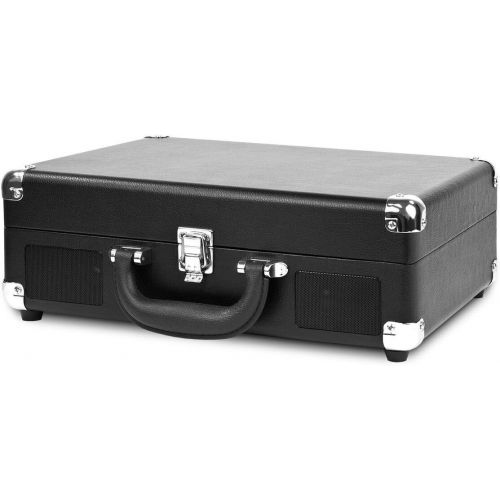  [아마존베스트]Victrola Vintage 3-Speed Bluetooth Suitcase Turntable with Speakers, Black