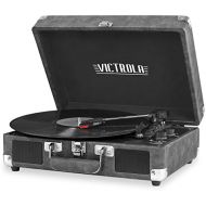 [아마존베스트]Victrola Vintage 3-Speed Bluetooth Suitcase Turntable with Speakers, Gray