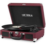 [아마존베스트]Victrola Vintage 3-Speed Bluetooth Suitcase Turntable with Speakers, Marsala