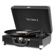 Victrola Vintage 3-Speed Bluetooth Suitcase Turntable with Speakers, Black