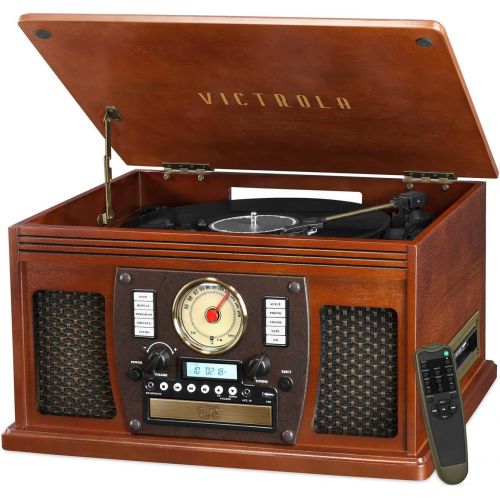  Victrola Navigator 8-in-1 Classic Bluetooth Record Player with USB Encoding and 3-speed Turntable