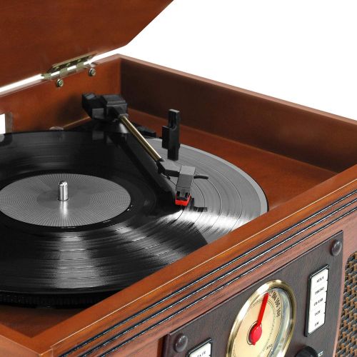  Victrola Navigator 8-in-1 Classic Bluetooth Record Player with USB Encoding and 3-speed Turntable