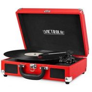 Victrola Vintage 3-Speed Bluetooth Suitcase Turntable with Speakers, Red