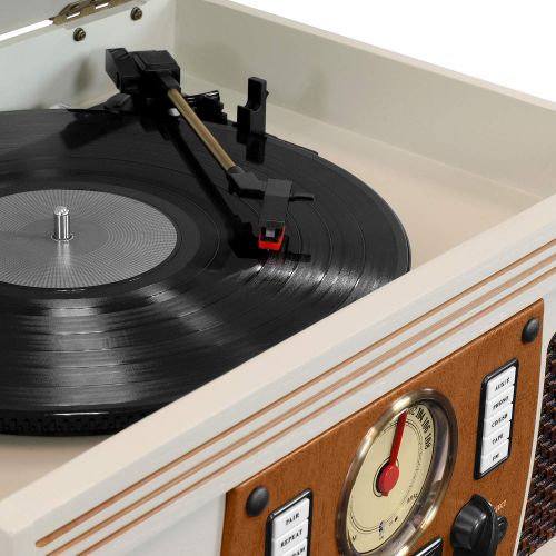  Victrola Navigator 8-in-1 Classic Bluetooth Record Player with USB Encoding and 3-speed Turntable