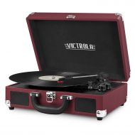 Victrola Vintage 3-Speed Bluetooth Suitcase Turntable with Speakers, Marsala