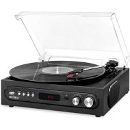 Victrola All-in-1 Bluetooth Record Player with Built in Speakers and 3-Speed Turntable Black (VTA-65-BLK)