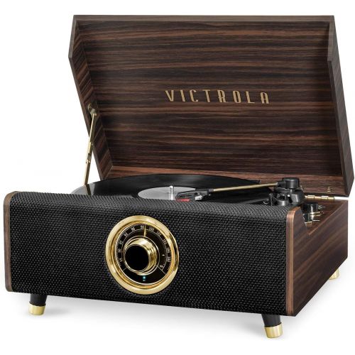  Victrolas 4-in-1 Highland Bluetooth Record Player with 3-Speed Turntable with FM Radio