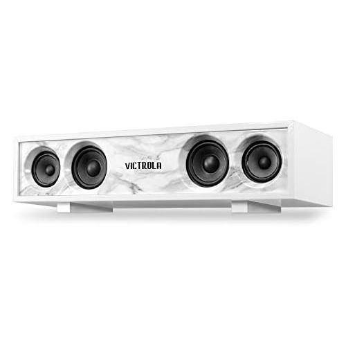  Victrola 30 Watt Bluetooth Hi-Fi Speaker with Glossy Piano Finish, White