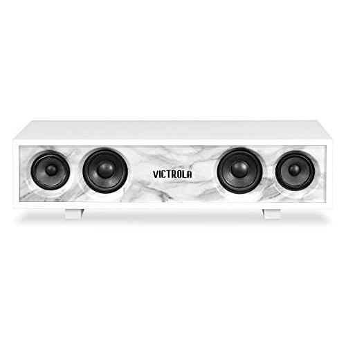  Victrola 30 Watt Bluetooth Hi-Fi Speaker with Glossy Piano Finish, White