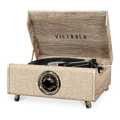  Victrolas 4-in-1 Highland Bluetooth Record Player with 3-Speed Turntable with FM Radio